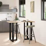 ZNTS Bar Table Legs T-Shaped 2 pcs Black 60x35x cm Steel 4013092