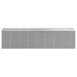 Garden Shed Light Grey 191x725x198 cm Galvanised Steel 3188249