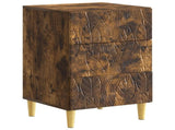 Bedside Table Smoked Oak 43 x 39.5 x 66.5 cm Engineered Wood 895020