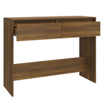 Console Table Brown Oak 100x35x76.5 cm Engineered Wood 813037