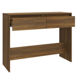Console Table Brown Oak 100x35x76.5 cm Engineered Wood 813037