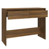 Console Table Brown Oak 100x35x76.5 cm Engineered Wood 813037