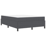 Bed Frame with Mattress Dark Grey 140 x 200 cm Fabric 3399126