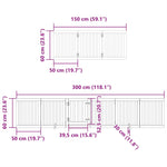 Dog Gate with Door Foldable 12 Panels 600 cm Poplar Wood 3155642