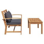 Garden Bench Natural 110 x 64 x 76.5 cm Solid teak wood 42006407