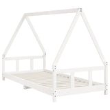 Kids Bed Frame White 90x200 cm Solid Wood Pine 834454