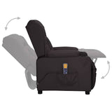 Massage Chair Black Faux Leather 339075