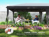 6 x 3 m Pop-Up Steel Frame Gazebo Grey T3398P328437