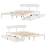 Bed Frame without Mattress White 140x200 cm Solid Wood Pine 3301515
