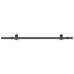 Sliding Door Hardware Kit 152.5 cm Steel Black 4009708