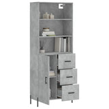 Highboard Concrete Grey 69.5x34x180 cm Engineered Wood 3189457
