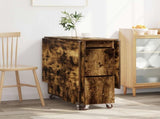 Dinning Table 2 pcs 140 x 80 x 77 cm Engineered Wood Smoked Oak 3424936