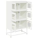 Highboard White 68x39x123 cm Steel 853355