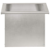 Garden Planter with LED Silver 30 x 40 x 30 cm Stainless Steel 8008078