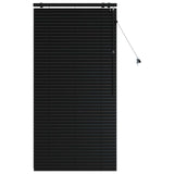 Venetian Blind Black 70 x 160 cm 35 mm Solid Paulownia Wood 42015485