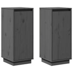 Sideboards 2 pcs Grey 31.5x34x75 cm Solid Wood Pine 813355