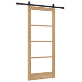 Sliding Door Manual ORKDAL Brown 86 x 198.5 cm Wood and metal 3332451