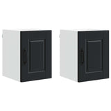 Wall Cabinet PORTO 2 pcs Black 30 x 31 x 40 cm Engineered Wood 885208