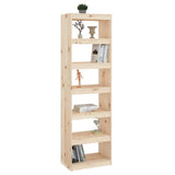 Book Cabinet/Room Divider 60x30x199.5 cm Solid Wood Pine 808178