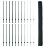 Welded Wire Fence 50 x 1.4 m PVC-Coated Steel Green 3336760