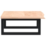 Basin Shelf Wall Mounted Steel and Solid Wood Oak 3302541