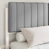 Bed Frame with Upholstered Headboard Light Grey 140 x 190 cm 3398238