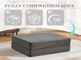 Cord compression ottoman made of soft, skin-friendly cord fabric,With 2 high-density foam blocks for W3779P501273