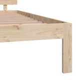 Bed Frame without Mattress Solid Wood Pine 140x200cm 810495