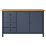 Sideboard Hill Grey 130x40x80 cm Solid Pine Wood 288933