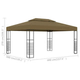 Gazebo 3x4 m Taupe 180 g/m 312229