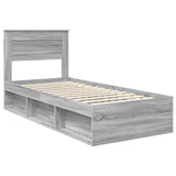 Bed Frame with Storage Grey Sonoma 90 x 190 cm Solid Pine Wood 3409804
