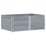 ZNTS Garden Planter Grey 150x100 cm Solid Wood Pine 3295441