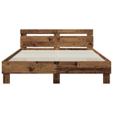 Bed Frame Old Wood 140 x 190 cm Engineered Wood 3446590