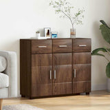 Sideboard FLORIN Brown Oak 88.5 x 30.5 x 73 cm Engineered Wood 880318
