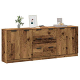 Sideboards 3 pcs Old Wood 60x30x70 cm Engineered Wood 3329225