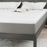 Mattress Topper White 140 x 190 x 5 cm Jaquard Fabric 4106226