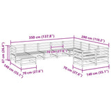 Garden Sofa Set Reddish Brown Douglas fir wood Large 3299638