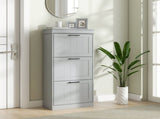 Three-Drawer Minimalistic Shoe Cabinet - Grey T3398P423895