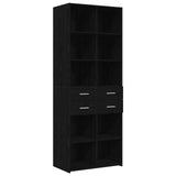 Storage Cabinet with Shelves Black Oak 70 x 42.5 x 225 cm 3446672
