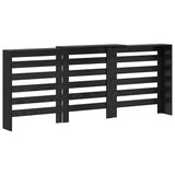 Radiator Cover Black Oak 205 x 21.5 x 83.5 cm Engineered Wood 869222
