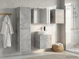 Bathroom Cabinet Set 5 pcs Concrete Grey Engineered Wood 3407338