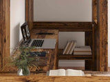 Loft Bed Frame with Desk Old Wood 75 x 190 cm Engineered Wood 3410433