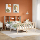 Bookcase Bed without Mattress 160x200 cm Solid Wood Pine 3321708