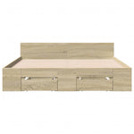 Bed Frame with Drawers without Mattress Sonoma Oak 120x200 cm 3280757