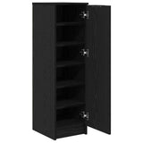 Shoe Cabinet Black Oak 29.5 x 35 x 101 cm Engineered Wood 862101