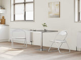Folding Chair 2 pcs White and Grey 48 x 43.5 x 81 cm 42029045