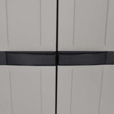 Outdoor Storage Cabinet Grey and Black 65x37x165 cm PP 364201