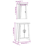 2 Piece Bathroom Furniture Set Solid Wood Pine 3223458