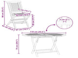 Garden Set 5 pcs Brown Solid Teak Wood 3437368
