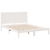 Extra Long Bed Frame without Mattress White 160x220 cm Solid Wood 3309316